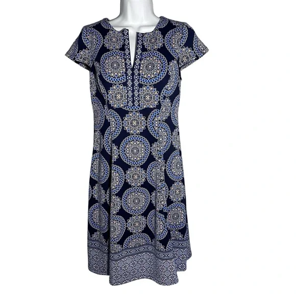 Chico’s blue knee length dress size 00 equivalent to XS - Picture 2 of 11